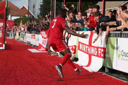 Worthing Town win with 3 goals
